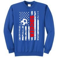 Us American Flag Soccer Patriotic Soccer Great Gift Tall Sweatshirt