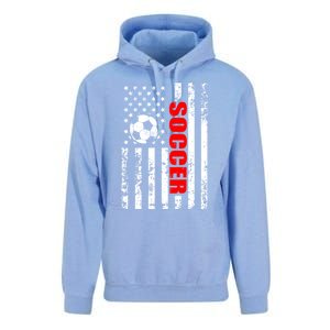 Us American Flag Soccer Patriotic Soccer Great Gift Unisex Surf Hoodie