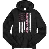 Usa American Flag Breast Cancer Awareness Ribbon Gift Tie Dye Hoodie