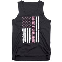 Usa American Flag Breast Cancer Awareness Ribbon Gift Tank Top