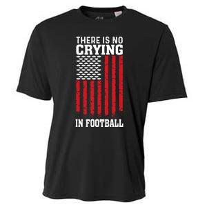 Usa American Flag There Is No Crying In Football Cooling Performance Crew T-Shirt