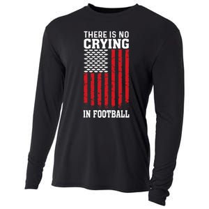 Usa American Flag There Is No Crying In Football Cooling Performance Long Sleeve Crew