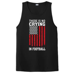 Usa American Flag There Is No Crying In Football PosiCharge Competitor Tank