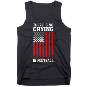 Usa American Flag There Is No Crying In Football Tank Top