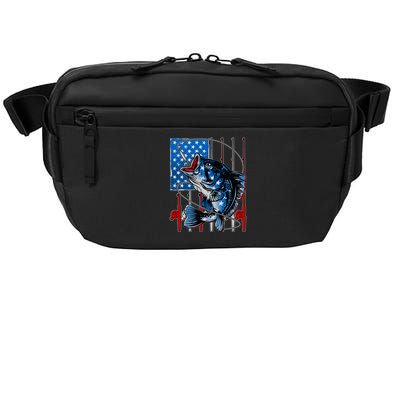 USA American Flag Bass Fishing Crossbody Pack