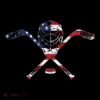 Usa American Flag Ice Hockey Goalie Mask Stick Patriotic Tall T-Shirt