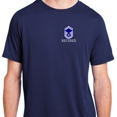 Us Air Force Retired E8 Senior Master Sergeant Adult ChromaSoft Performance T-Shirt