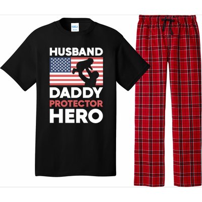 Usa American Flag Fathers Day Husband Daddy Protector Hero Gift Pajama Set