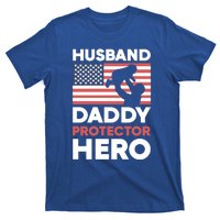 Usa American Flag Fathers Day Husband Daddy Protector Hero Gift T-Shirt