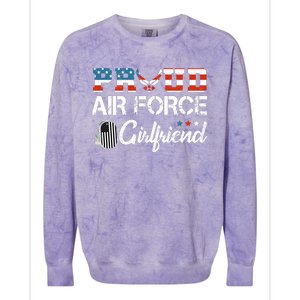 US Air Force Proud Girlfriend Proud Air Force Girlfriend Colorblast Crewneck Sweatshirt