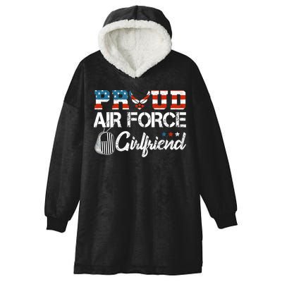 US Air Force Proud Girlfriend Proud Air Force Girlfriend Hooded Wearable Blanket