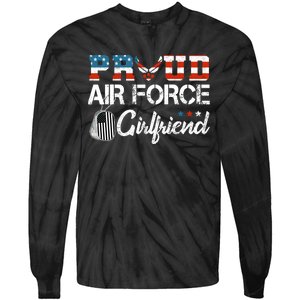 US Air Force Proud Girlfriend Proud Air Force Girlfriend Tie-Dye Long Sleeve Shirt