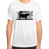 Usa American Flag America Cow Black Angus Rancher Adult ChromaSoft Performance T-Shirt