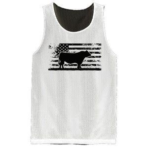 Usa American Flag America Cow Black Angus Rancher Mesh Reversible Basketball Jersey Tank