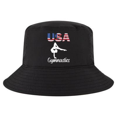 Usa American Flag Gymnastics Gymnast Cool Comfort Performance Bucket Hat