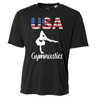 Usa American Flag Gymnastics Gymnast Cooling Performance Crew T-Shirt