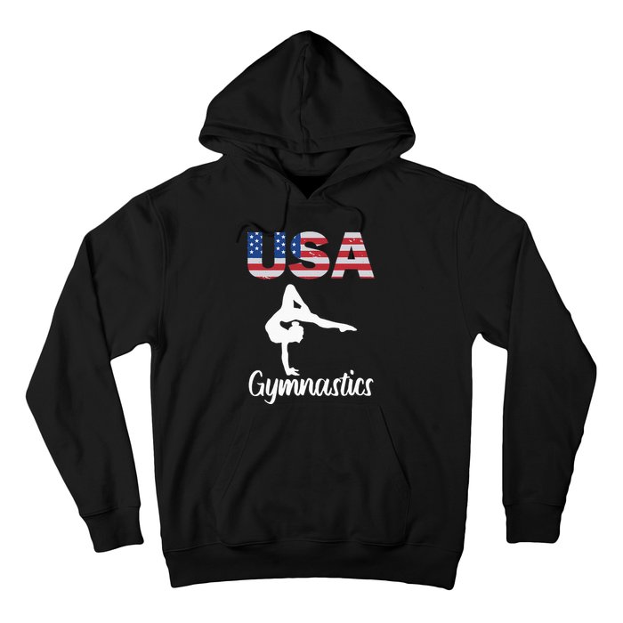 Usa American Flag Gymnastics Gymnast Hoodie