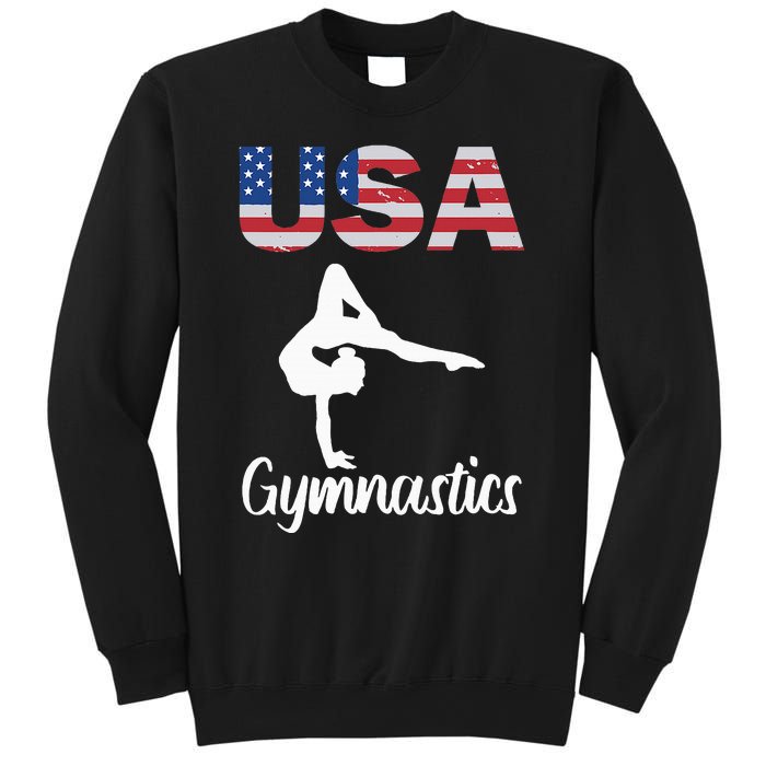 Usa American Flag Gymnastics Gymnast Sweatshirt