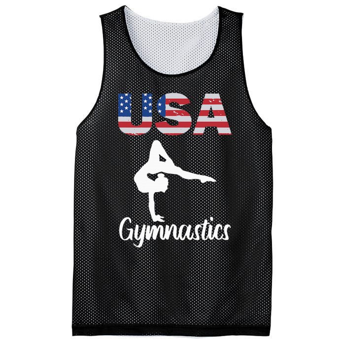 Usa American Flag Gymnastics Gymnast Mesh Reversible Basketball Jersey Tank