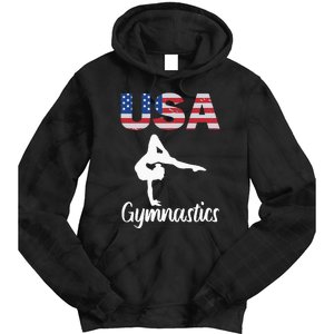 Usa American Flag Gymnastics Gymnast Tie Dye Hoodie