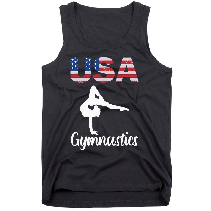 Usa American Flag Gymnastics Gymnast Tank Top