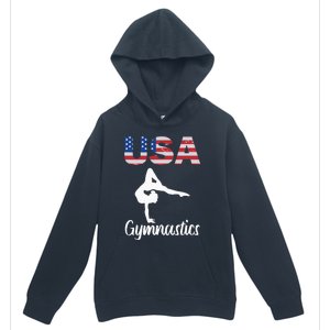 Usa American Flag Gymnastics Gymnast Urban Pullover Hoodie