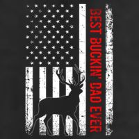 Usa American Flag Whitetailed Deer Best Buckin Dad Ever Gift Hat
