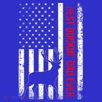 Usa American Flag Whitetailed Deer Best Buckin Dad Ever Gift Premium T-Shirt