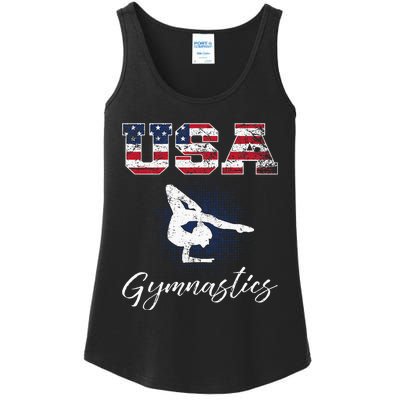 Usa American Flag Gymnastics Gymnast Ladies Essential Tank