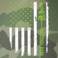US american flag with pine tree for protect national parks  Legacy Tie Dye Trucker Hat