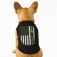 US american flag with pine tree for protect national parks  Doggie Tank