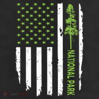 US american flag with pine tree for protect national parks  Adult Drive Performance Visor