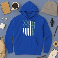 US american flag with pine tree for protect national parks  Hoodie
