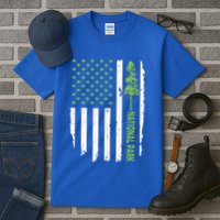 US american flag with pine tree for protect national parks  Tall T-Shirt