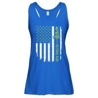 US american flag with pine tree for protect national parks  Ladies Essential Flowy Tank