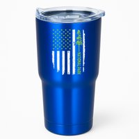 US american flag with pine tree for protect national parks  Tumbler