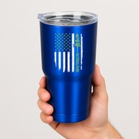 US american flag with pine tree for protect national parks  Tumbler