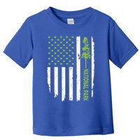 US american flag with pine tree for protect national parks  Toddler T-Shirt