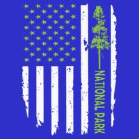 US american flag with pine tree for protect national parks  Visor