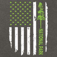 US american flag with pine tree for protect national parks  Cotton Canvas Backpack
