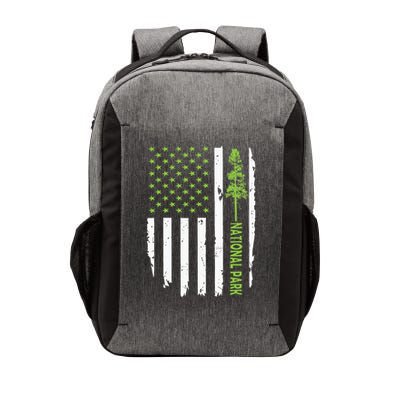 US american flag with pine tree for protect national parks  Vector Backpack