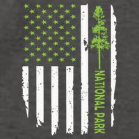 US american flag with pine tree for protect national parks  Vector Backpack