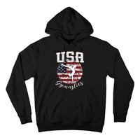 Usa American Flag Gymnastics Gymnast Hoodie