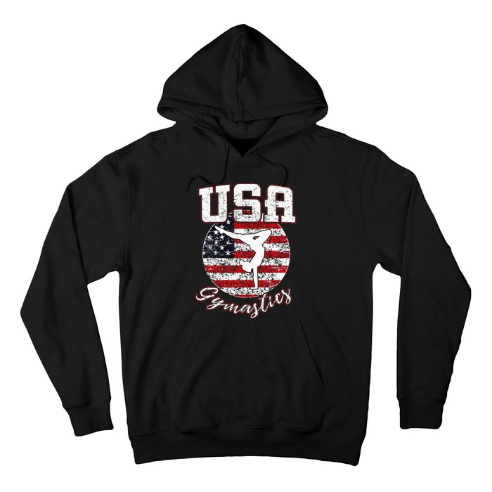 Usa American Flag Gymnastics Gymnast Hoodie