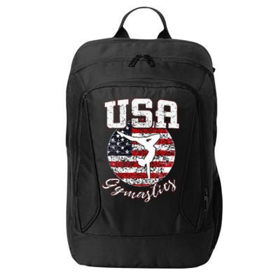 Usa American Flag Gymnastics Gymnast City Backpack