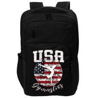 Usa American Flag Gymnastics Gymnast Impact Tech Backpack