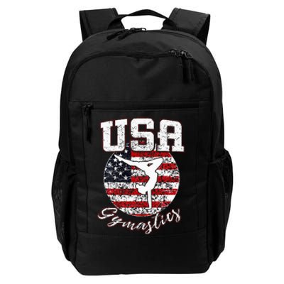 Usa American Flag Gymnastics Gymnast Daily Commute Backpack