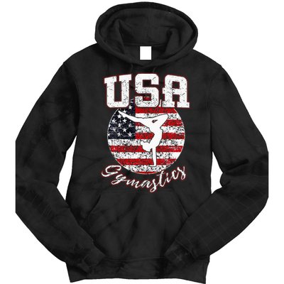 Usa American Flag Gymnastics Gymnast Tie Dye Hoodie