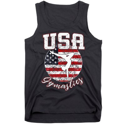 Usa American Flag Gymnastics Gymnast Tank Top