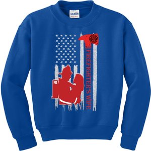 Us American Flag Axe Fire Patriot Firefighter Valentines Gift Kids Sweatshirt